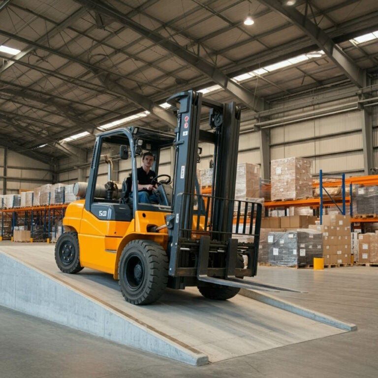 man-drives-forklift-down-concrete-ramp-768x768